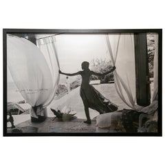 2000s Photo by the Artist Alexis De Villar of an African Woman with Curtains