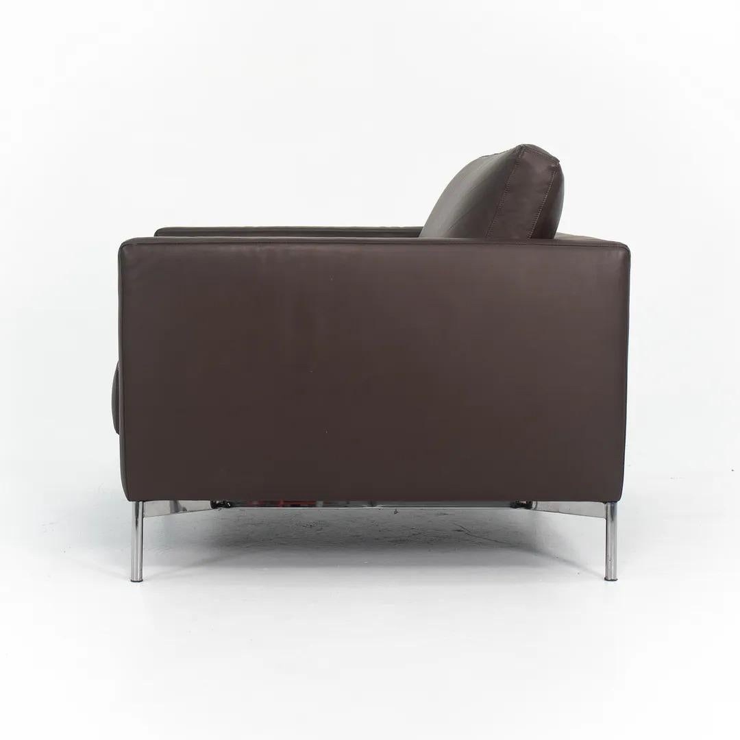 2000s Piero Lissoni for Knoll Divina Lounge Chair in Brown Leather 4x Available For Sale 4