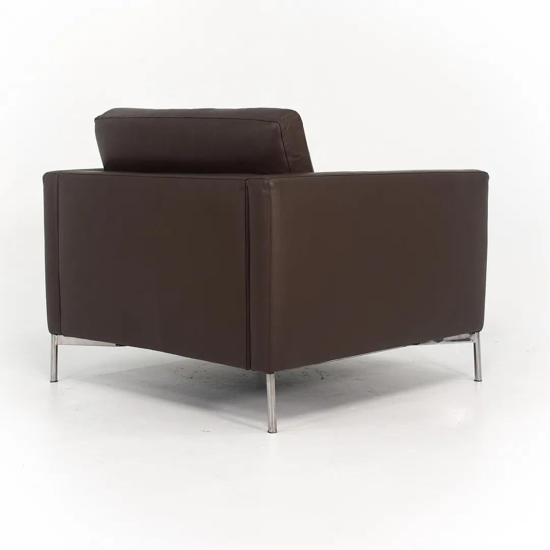 2000s Piero Lissoni for Knoll Divina Lounge Chair in Brown Leather 4x Available For Sale 5