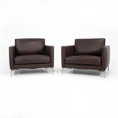 2000s Piero Lissoni for Knoll Divina Lounge Chair in Brown Leather 4x Available
