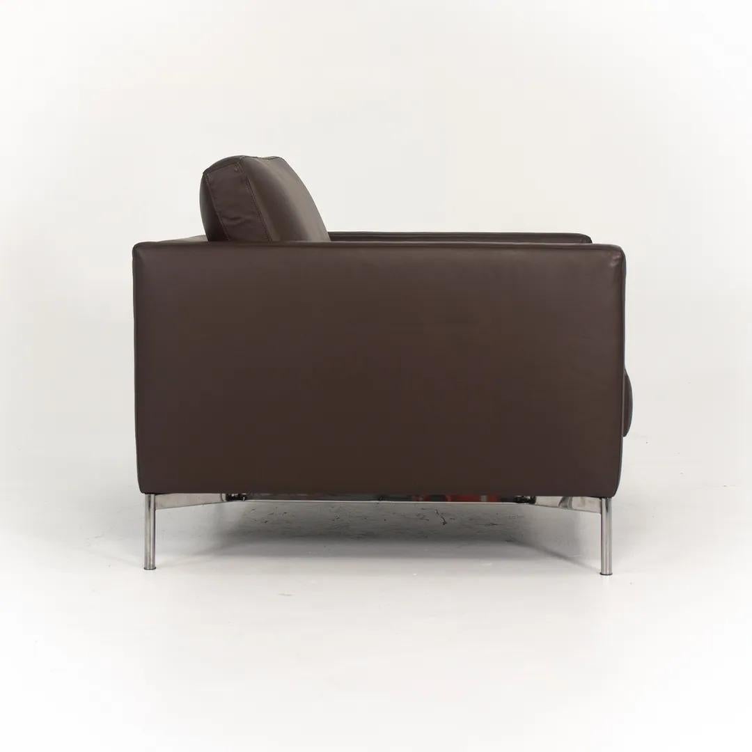 American 2000s Piero Lissoni for Knoll Divina Lounge Chair in Brown Leather 4x Available For Sale