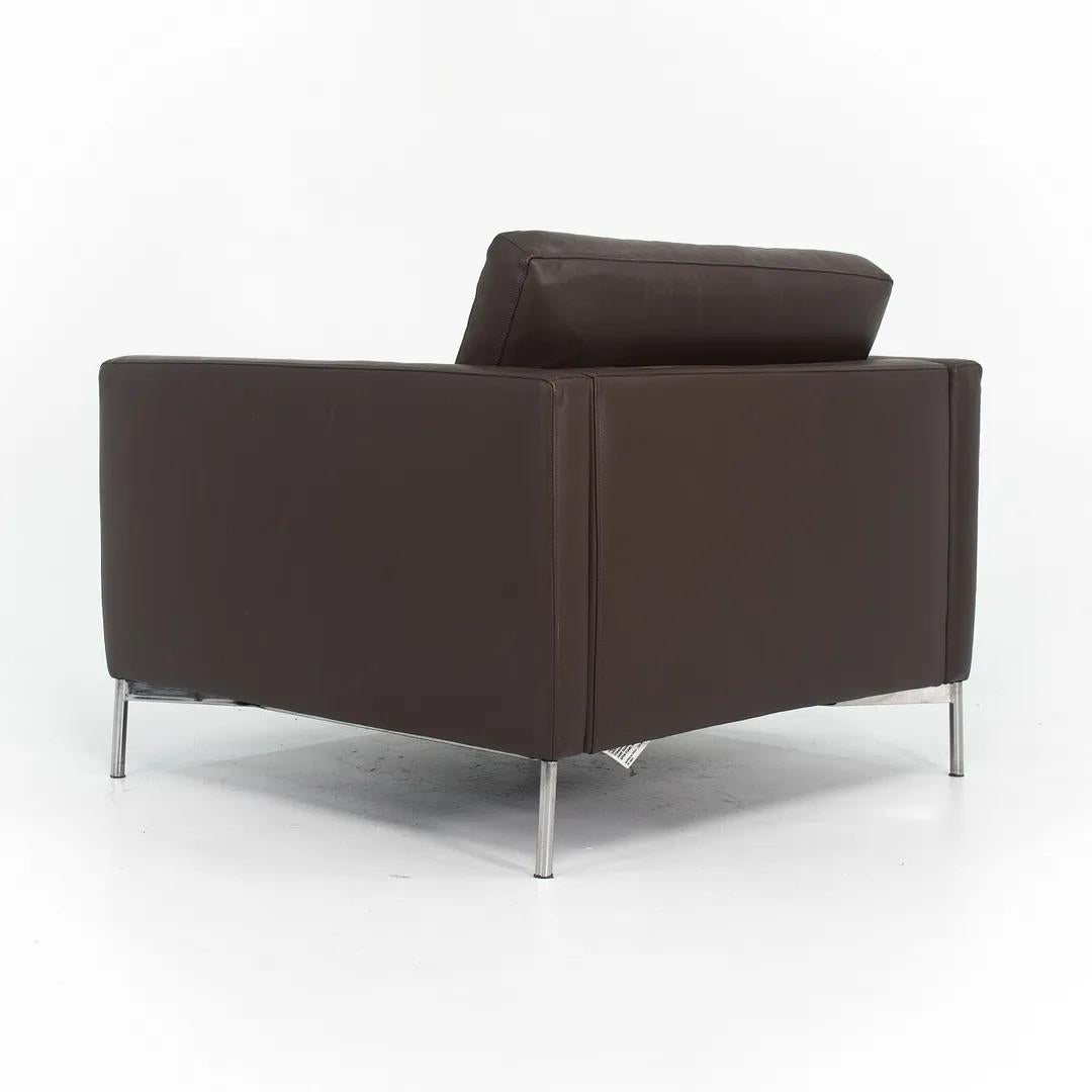 2000s Piero Lissoni for Knoll Divina Lounge Chair in Brown Leather 4x Available For Sale 1