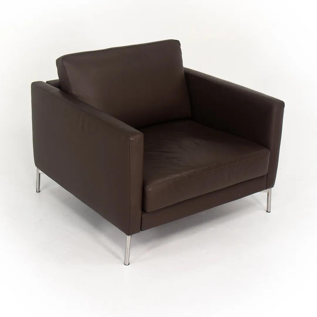 2000s Piero Lissoni for Knoll Divina Lounge Chair in Brown Leather 4x Available For Sale 2