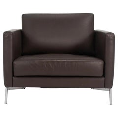 2000s Piero Lissoni for Knoll Divina Lounge Chair in Brown Leather 4x Available