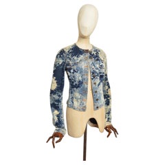 2000’s Plein Sud Acid Wash Bleached Cropped - Fitted Denim Jacket