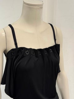2000s Plein Sud buttons cowl-neck long evening dress