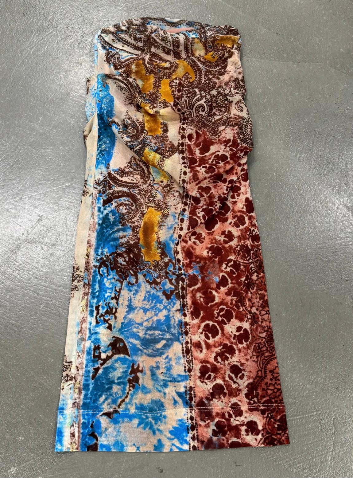 Brown 2000s Plein Sud mesh set top & skirt in vendita