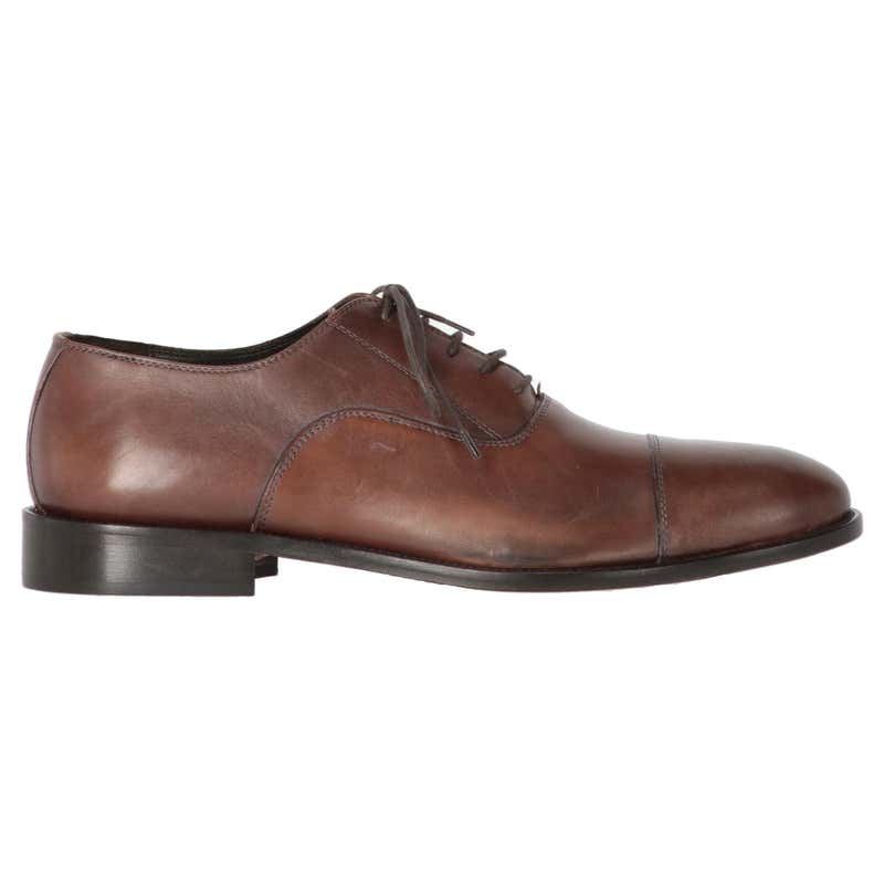 2000s Pollini Leather Lace-up Oxford Shoes For Sale at 1stDibs
