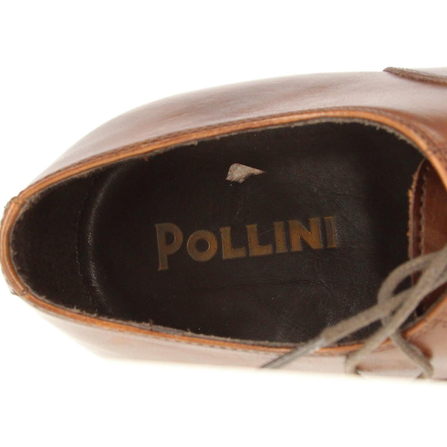 2000s Pollini Leather Lace-up Shoes 4