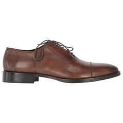 2000s Pollini Leather Lace-up Oxford Shoes For Sale at 1stDibs