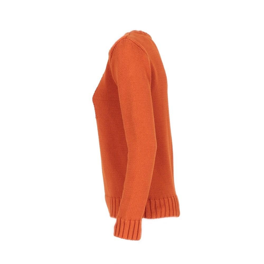 Arancia Pullover a girocollo in cotone arancione di Polo Ralph Lauren degli anni 2000 in vendita