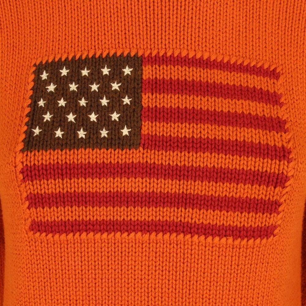 polo ralph lauren flag cotton crewneck sweater