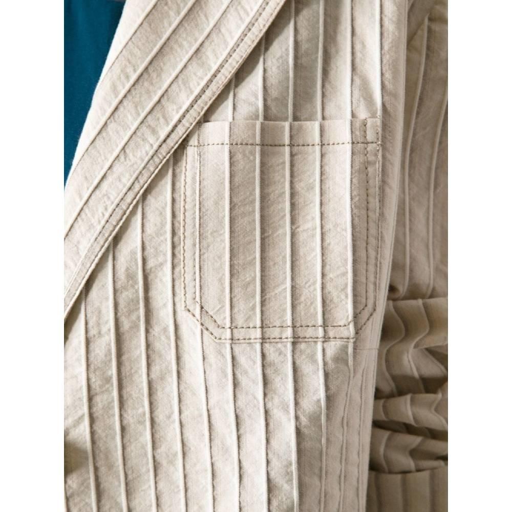 2000s Prada Beige Striped Jacket 1