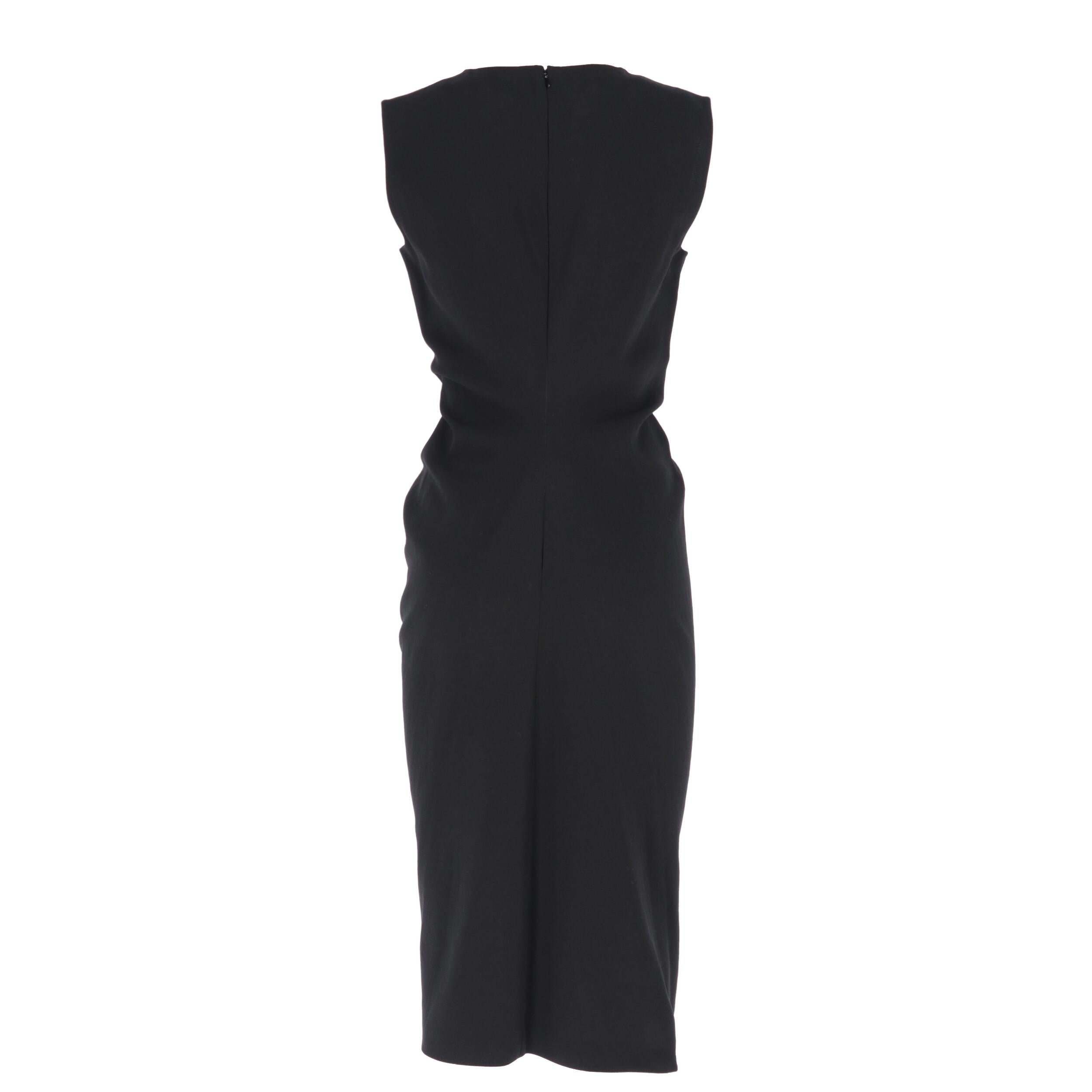 2000s Prada Black Bow Detail Dress In Good Condition In Lugo (RA), IT