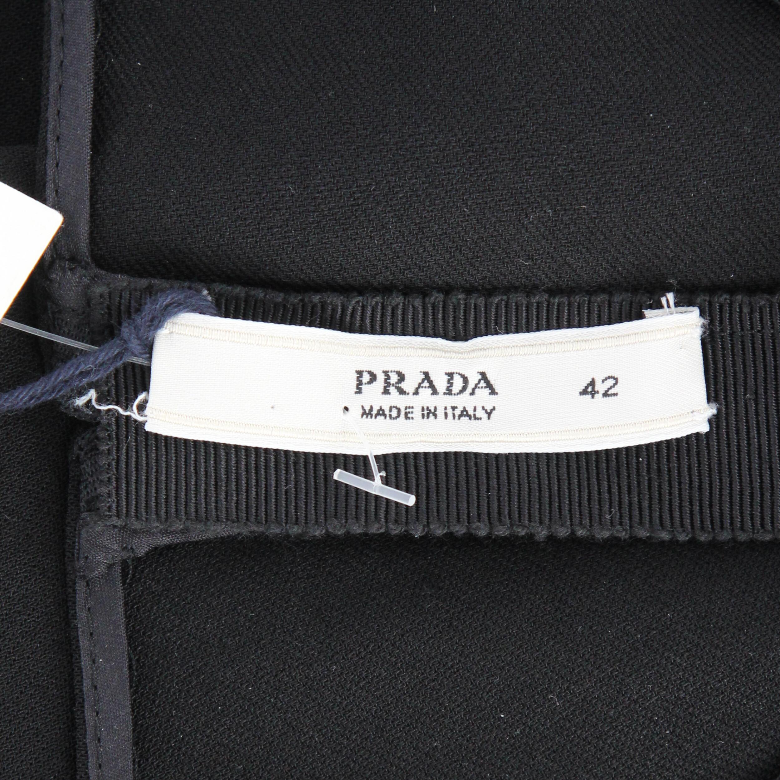 2000s Prada Black Bow Detail Dress 1