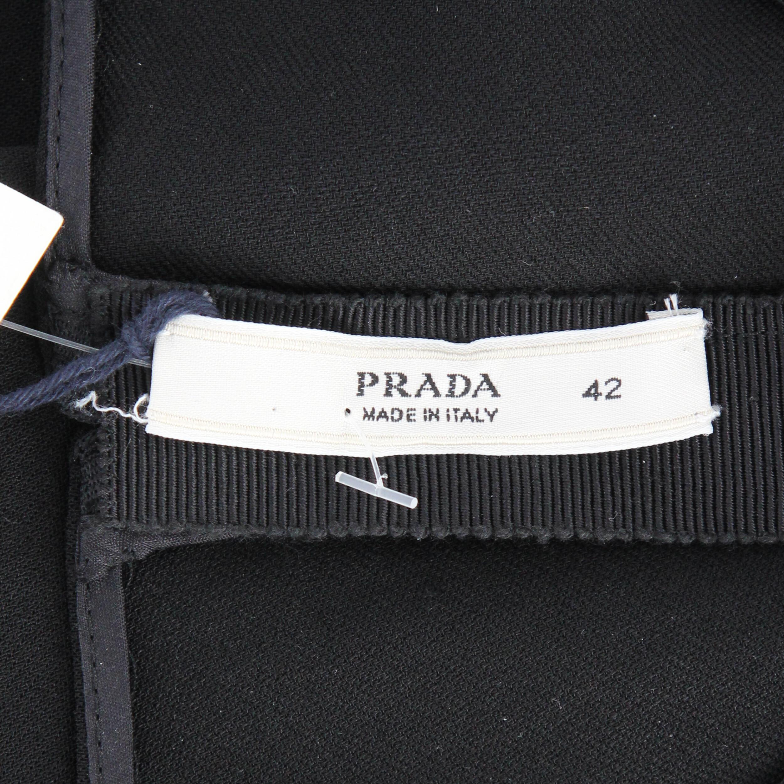2000s Prada Black Bow Detail Dress 2