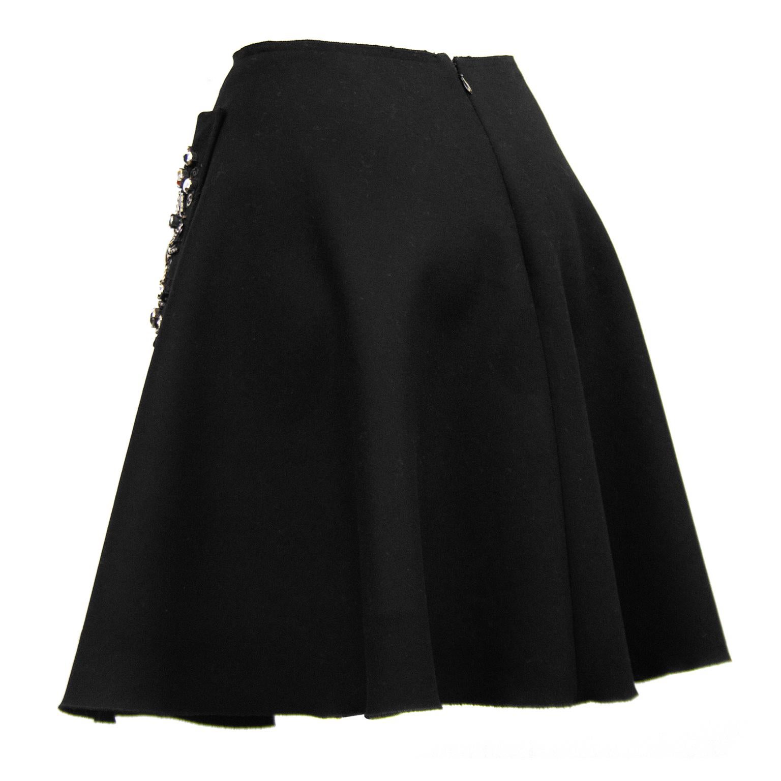 prada embellished skirt