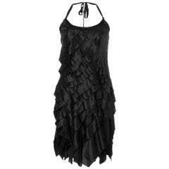 2000s Prada Black Layered Dress