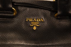 2000s Prada Black Leather 2-Way Bag