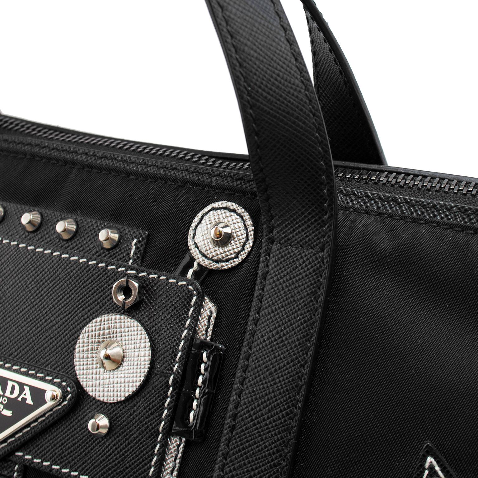 Women's or Men's 2000s Prada Black Nylon Robot Tote