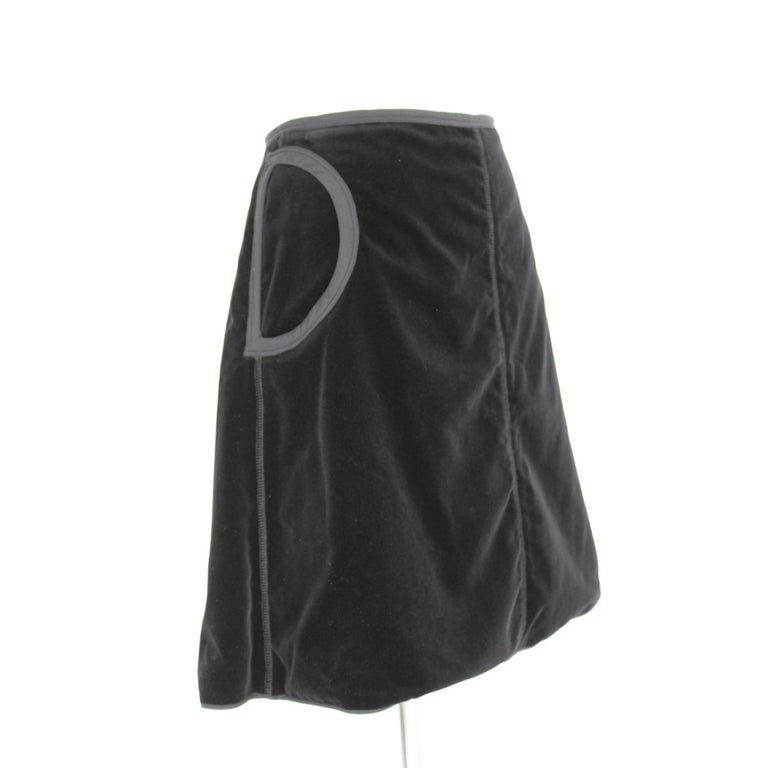 Jupe Velours Murphy & Nye Donna – Taille S (42) – Bordeaux – Fabriqué En Italie – Occasion