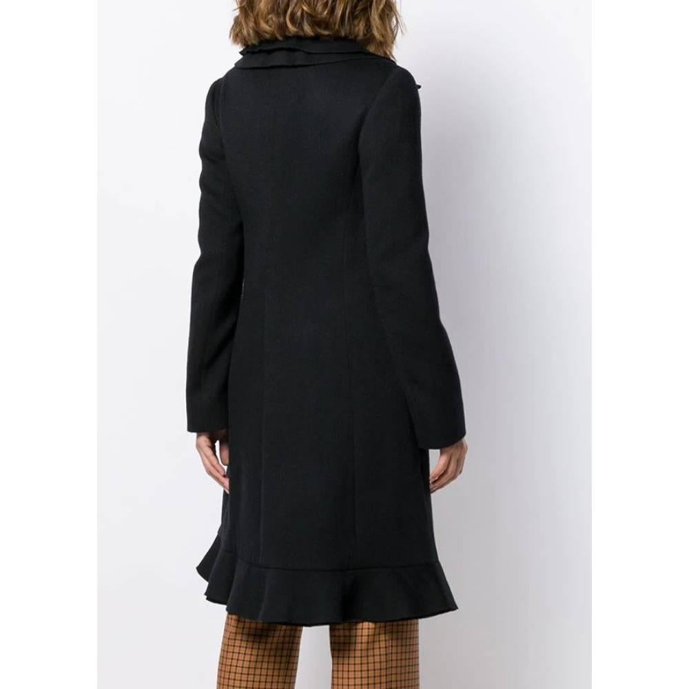 2000s Prada Black Wool Coat In Good Condition In Lugo (RA), IT