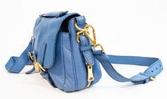2000s Prada Blue Leather 2- Way Bag