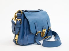 2000s Prada Blue Leather 2- Way Bag