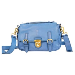 2000s Prada Blue Leather 2- Way Bag