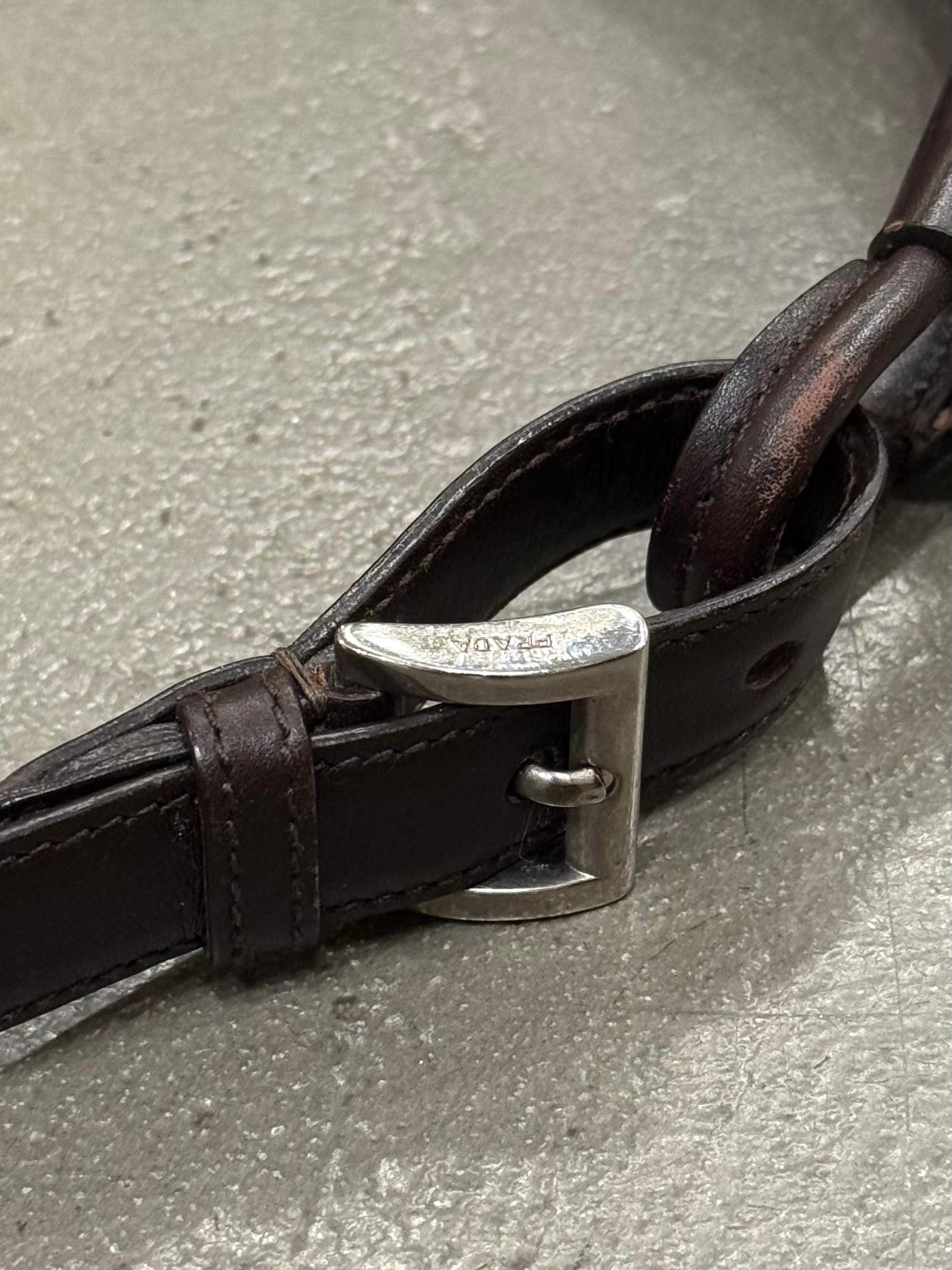 2000s Prada borsa a spalla in cavallino zebrato con inserti in pelle in vendita 1