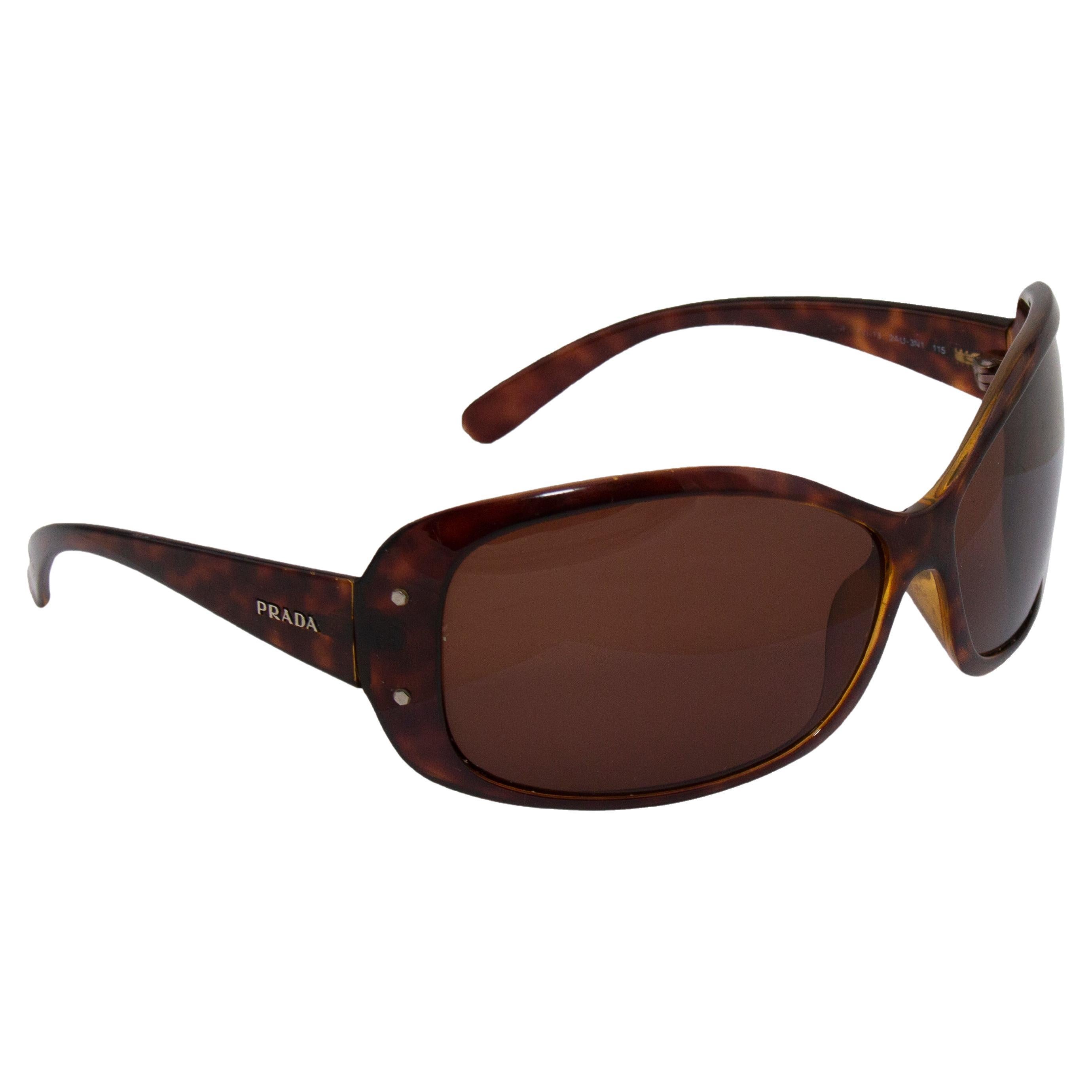 Prada Sunglasses Brown - 11 For Sale on 1stDibs
