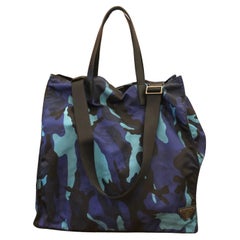 2000s PRADA Camouflage Polyester Two-Way Tote Bag