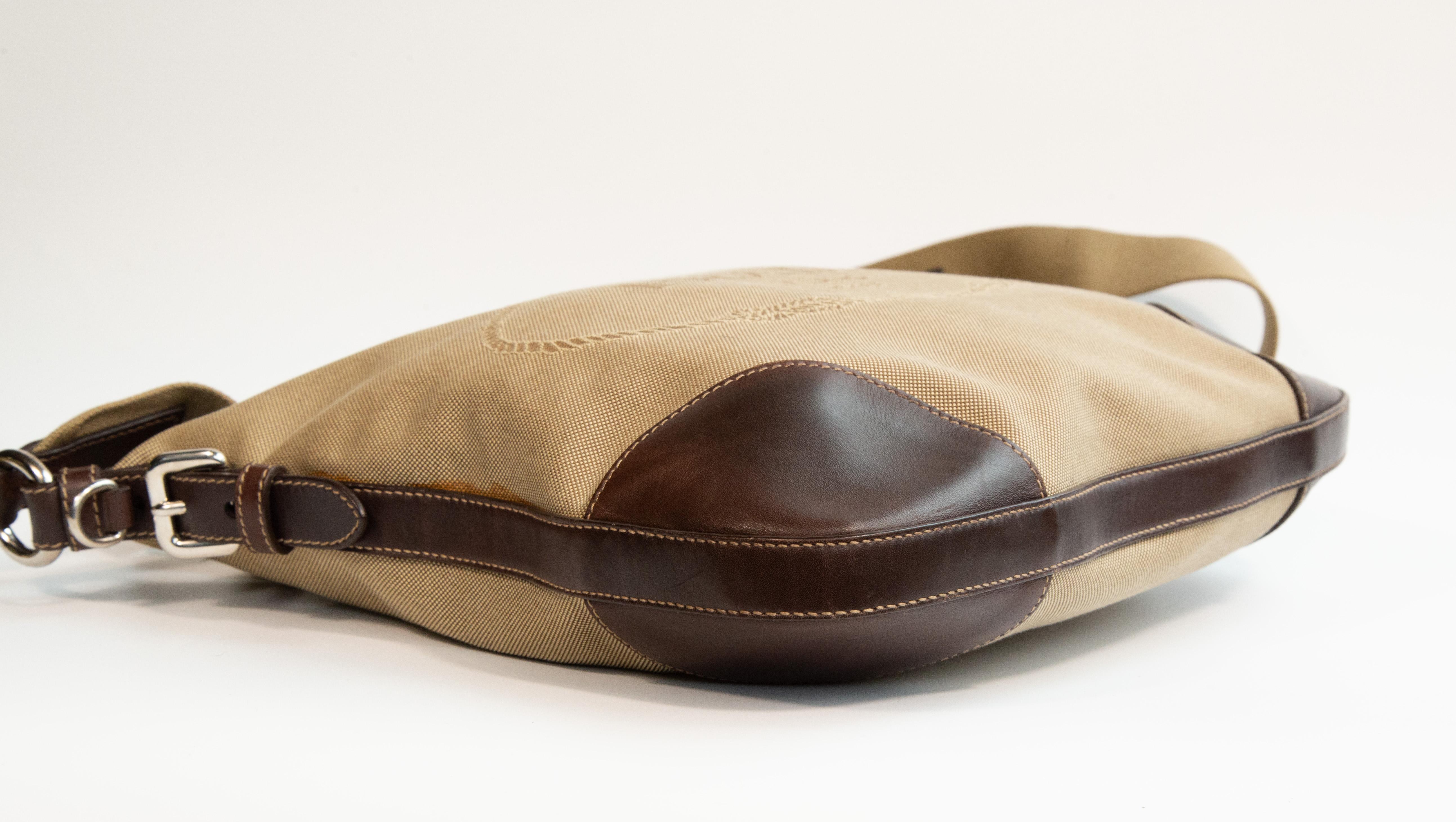 Borsa a tracolla in pelle e Jaquard di Prada degli anni 2000 in vendita 8