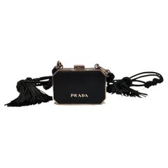 2000s Prada Mini Clutch Bag with Tassel Cord Strap