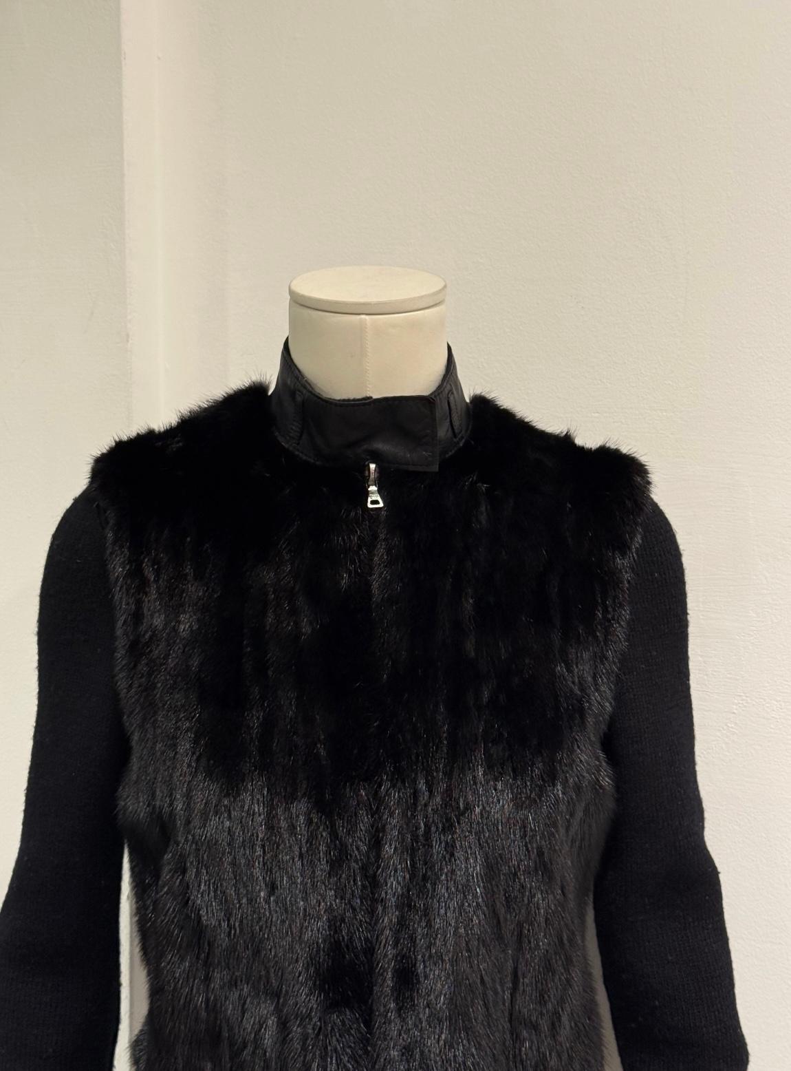 cardigan en fourrure de vison Prada des années 2000 Pour femmes en vente