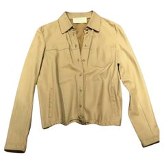 Blazer chemise en cuir nappa Prada, années 2000 