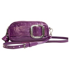 2000s Prada Purple Leather Crossbody Bag Clutch 2000s Prada Purple Leather Crossbody Bag Clutch