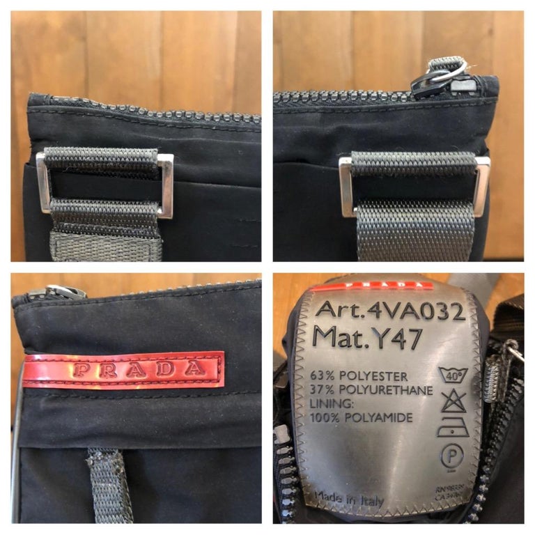 2000s PRADA Sport Line Black Tessuto Mini Crossbody Bag Unisex at