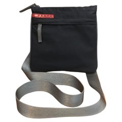 2000s PRADA Sport Line Black Tessuto Mini Crossbody Bag Unisex