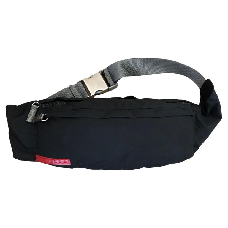 Vintage PRADA Sports Line Polyester Bum Bag Belt Bag Black For Sale at  1stDibs