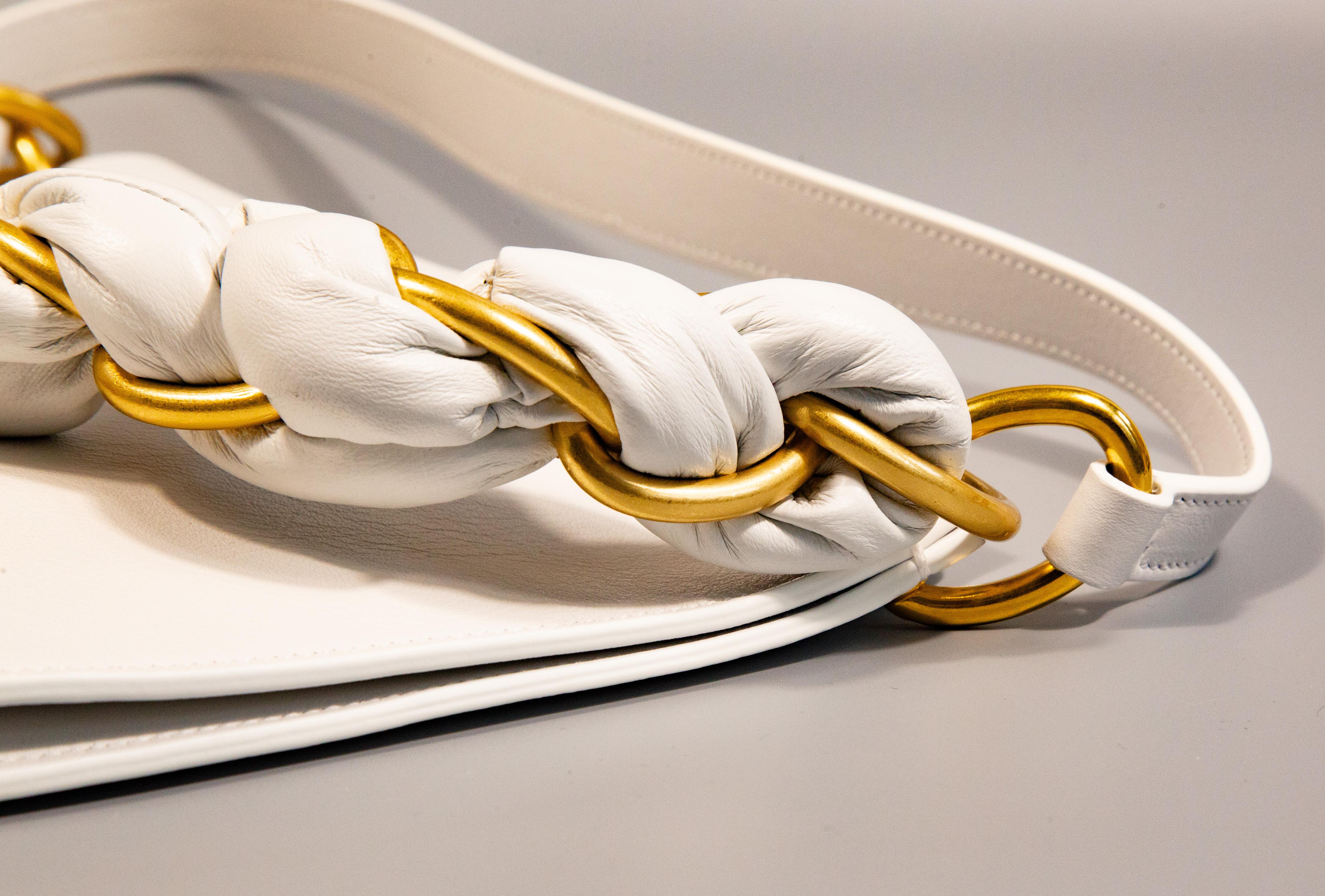 2000s Proenza Schouler White Leather Shoulder Bag For Sale 8