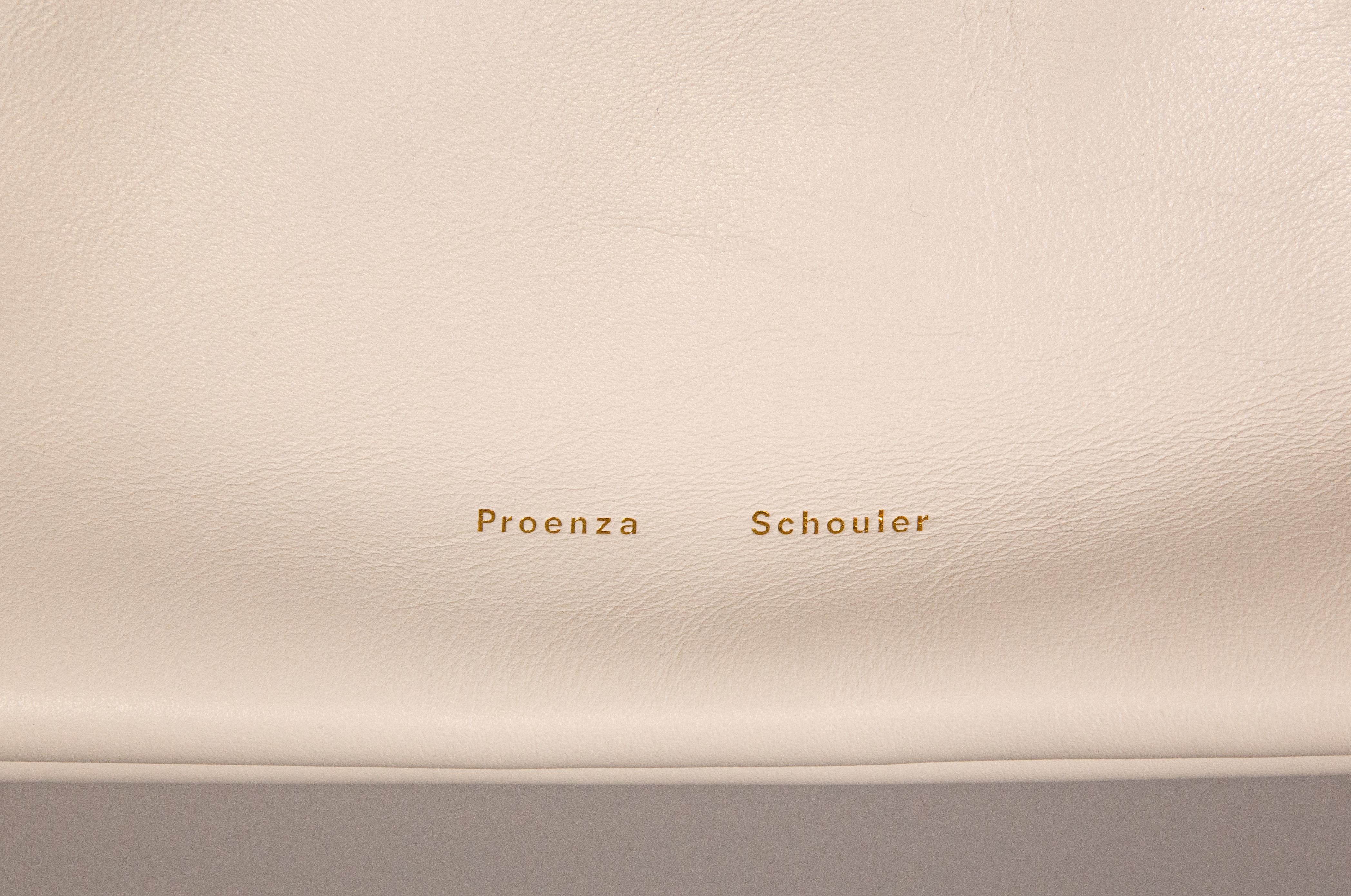 Women's or Men's 2000s Proenza Schouler White Leather Shoulder Bag For Sale