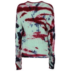 2000s Ralph Lauren braided tie and dye sweater