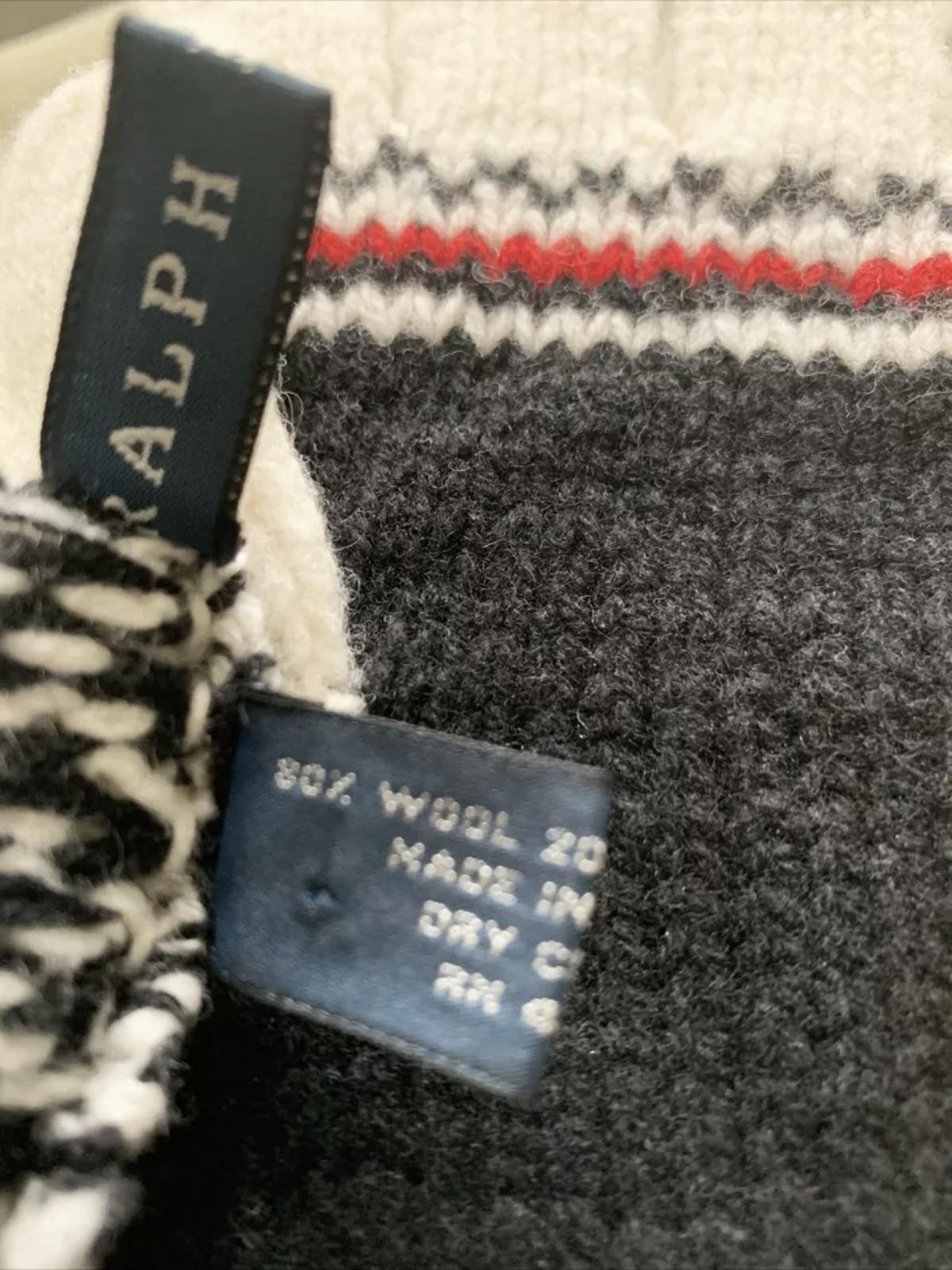 Women's or Men's 2000s Ralph Lauren Snowflake Wool Long Gloves For Sale