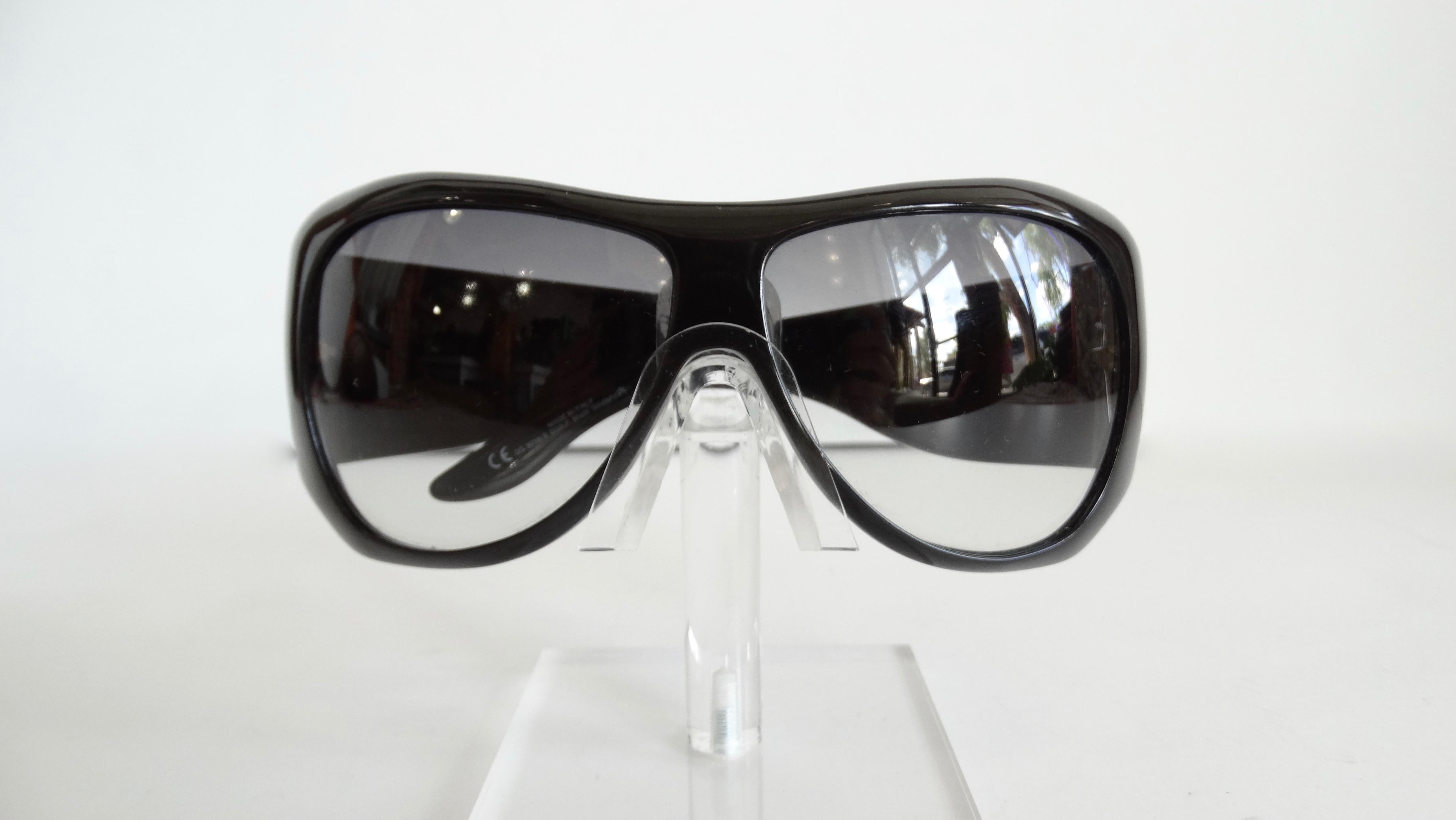 Gucci 2000s Studded Shield Sunglasses 2