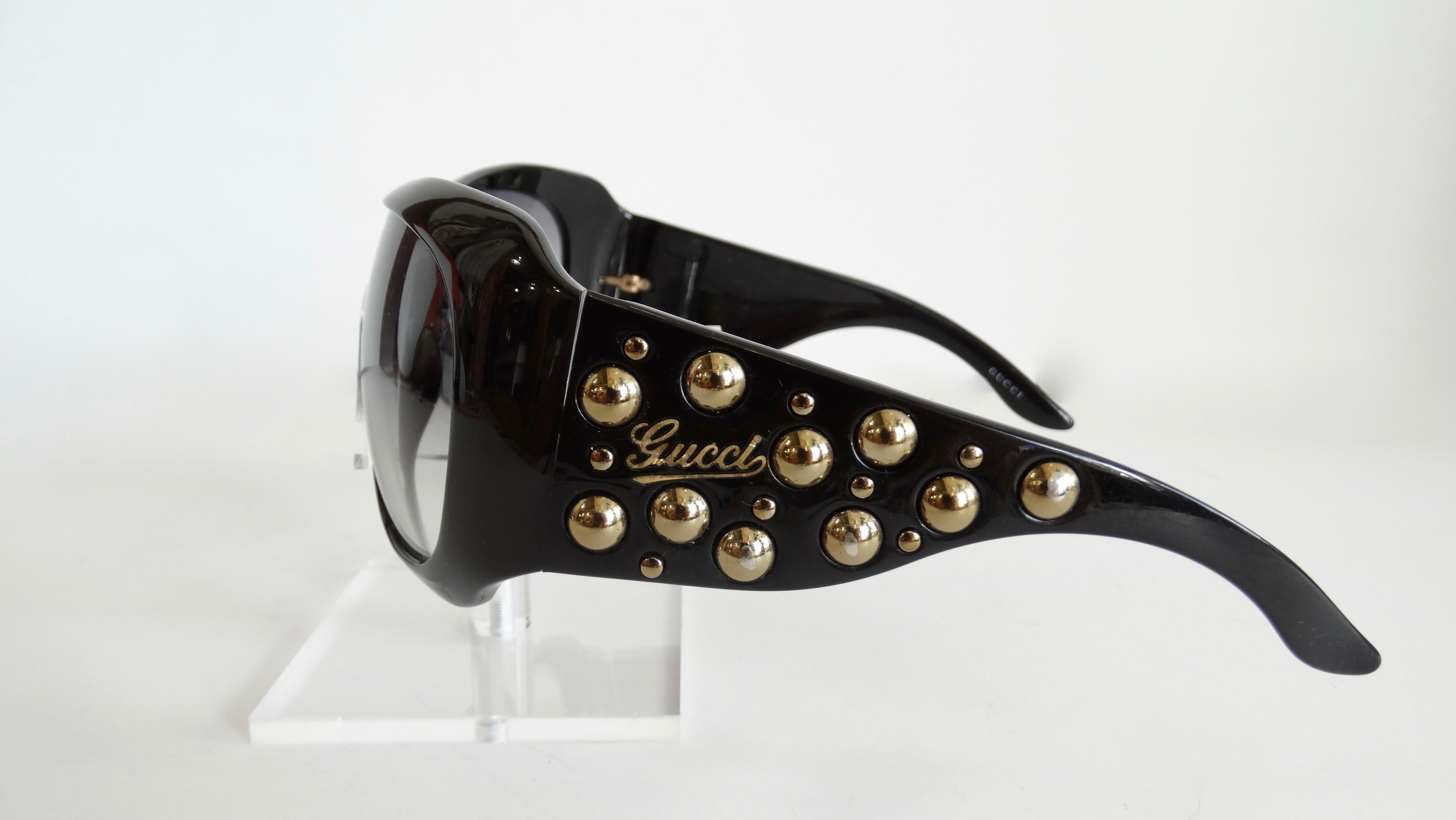 Gucci 2000s Studded Shield Sunglasses 1