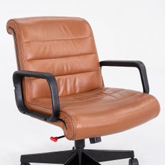 2000s Richard Sapper for Knoll Management Desk Chair in Cognac Leather