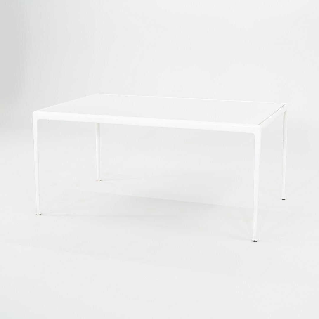 2000s Richard Schultz 1966 Collection Dining Table with Aluminum Frame 38 x 60 In Good Condition For Sale In Philadelphia, PA