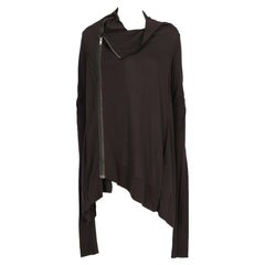 2000s Rick Owens Lilies dark grey cardigan