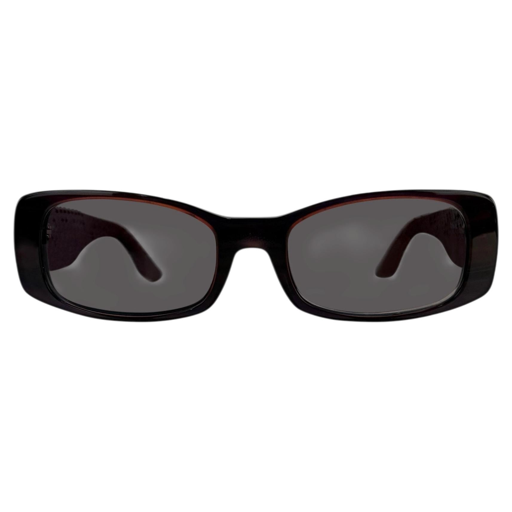 2000s Roberto Cavalli Genuine Snakeskin Burgundy Acrylic Sunglasses For Sale